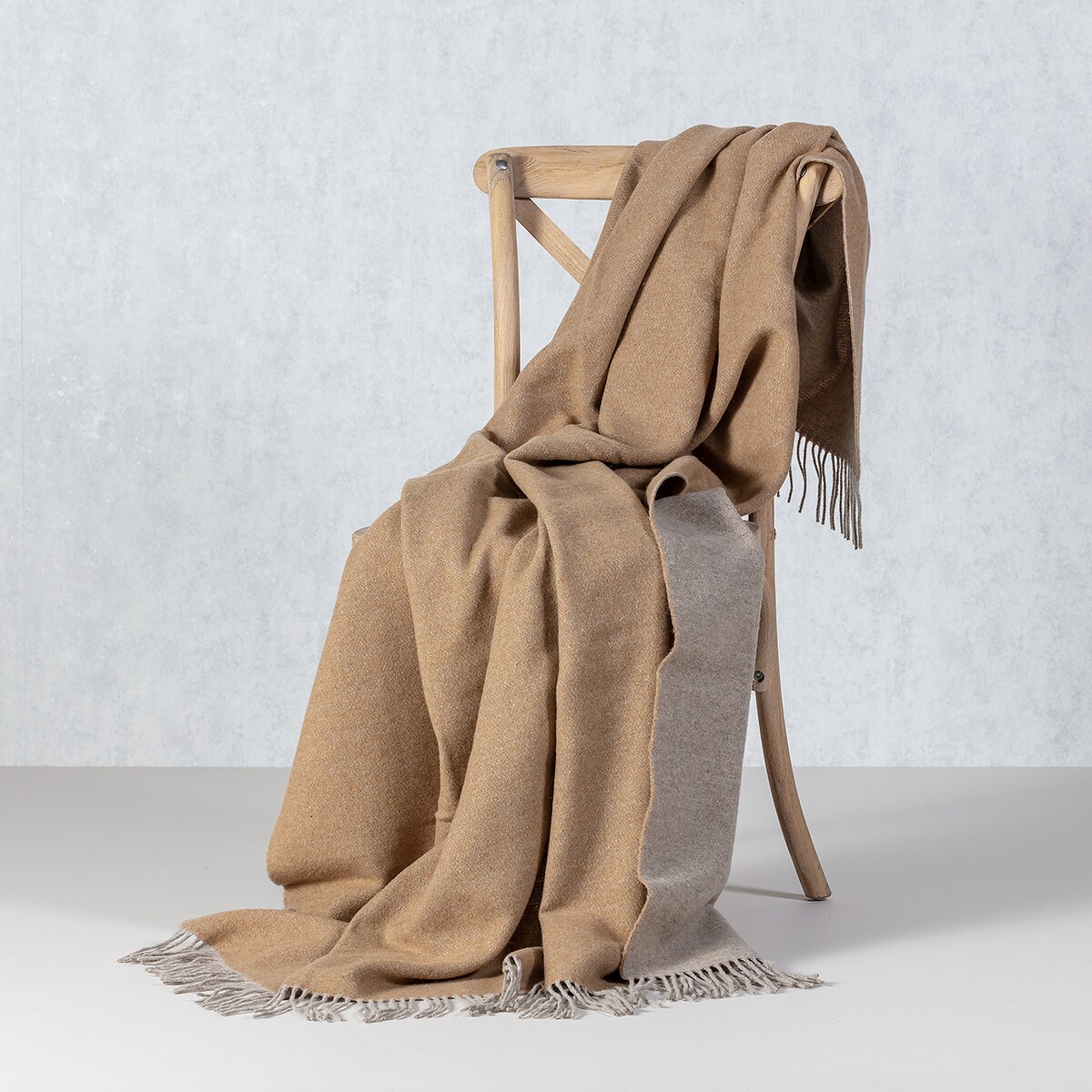 Pled Merinos 140x200cm melange toffee, 140 x 200 cm