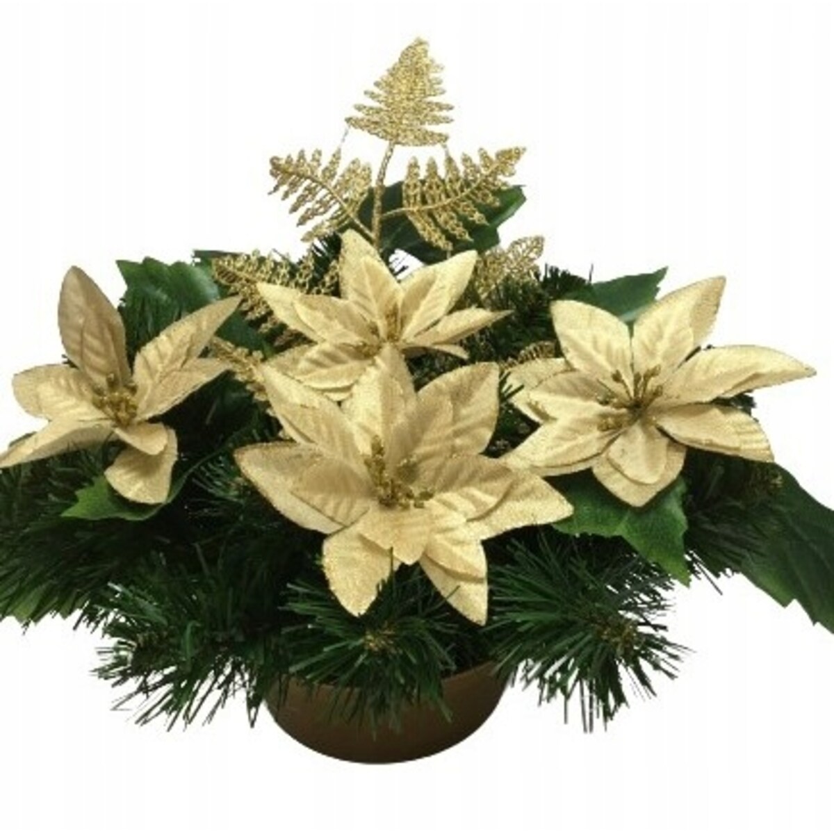 GOTOWY STROIK DONICZKA CIĘŻKA wiązanka sztuczny kwiat GWIAZDA betlejemska