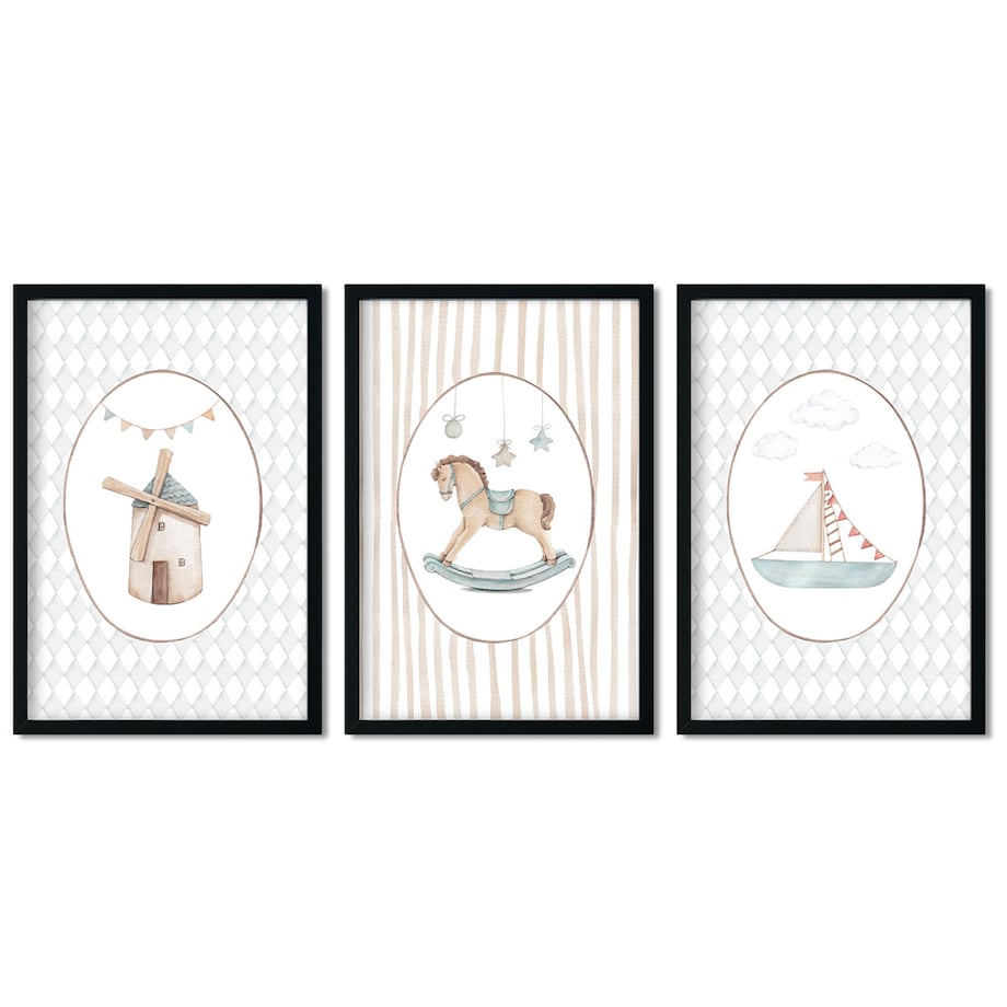 3 x plakat dla dzieci | zestaw 3 30x40