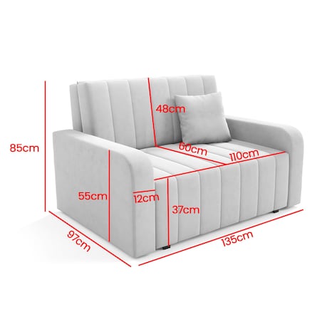 Sofa rozkładana Amerykanka Boston II przeszywana Paros 02