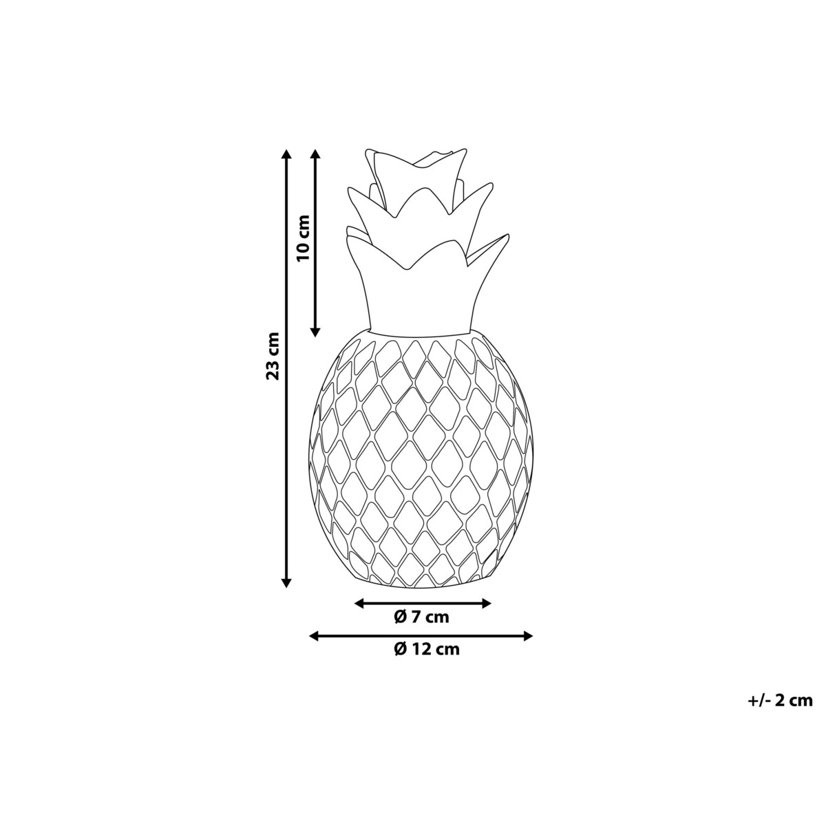 Figurka ananas biała TYANA