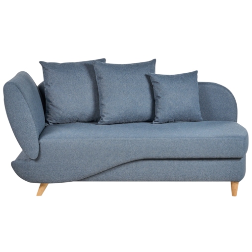 Szezlong z pojemnikiem lewostronny niebieski MERI II