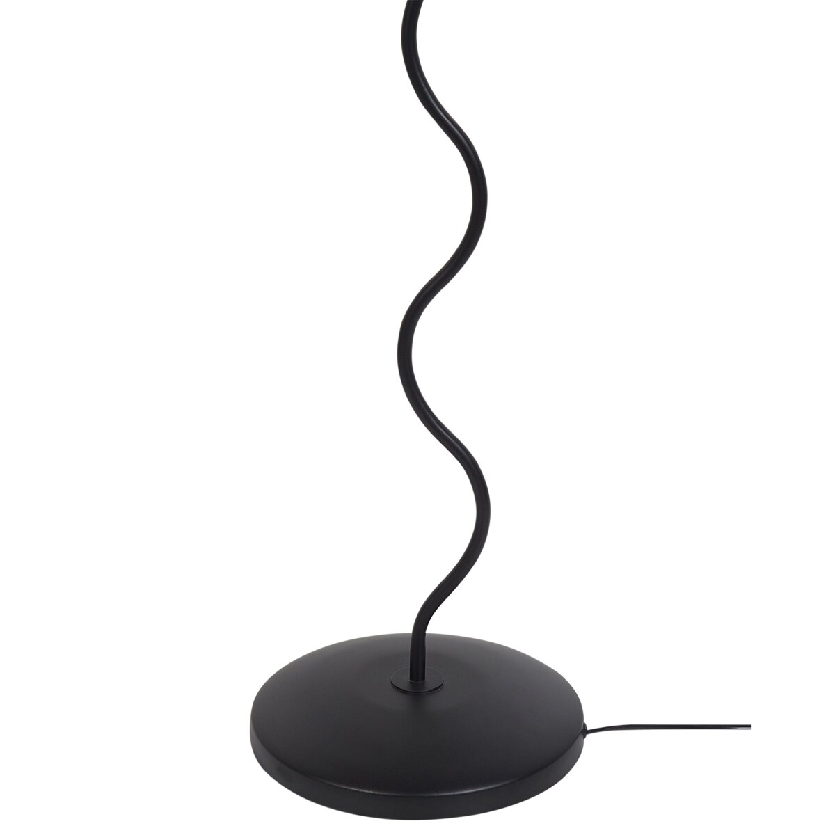 Lampa podłogowa metalowa czarna z białym JIKAWO