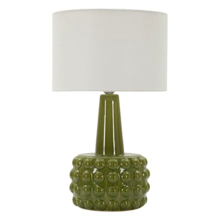Lampa stołowa Gress, kolor zielony i biały, ceramika, żelazo i tkanina, 30 x 30 x 51,5 cm, 1 x E27, max. 40 W, do salonu i sypialni, Mauro Ferretti