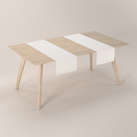 Bieżnik prostokątny 40x130 satynowa biel