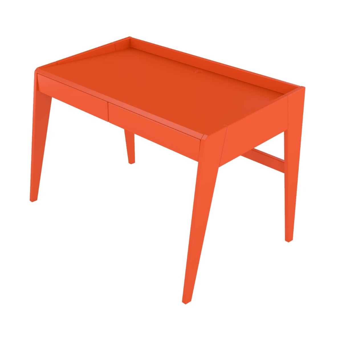 Drewniane bukowe biurko / toaletka z szufladami Visby LISA / kolor marsala