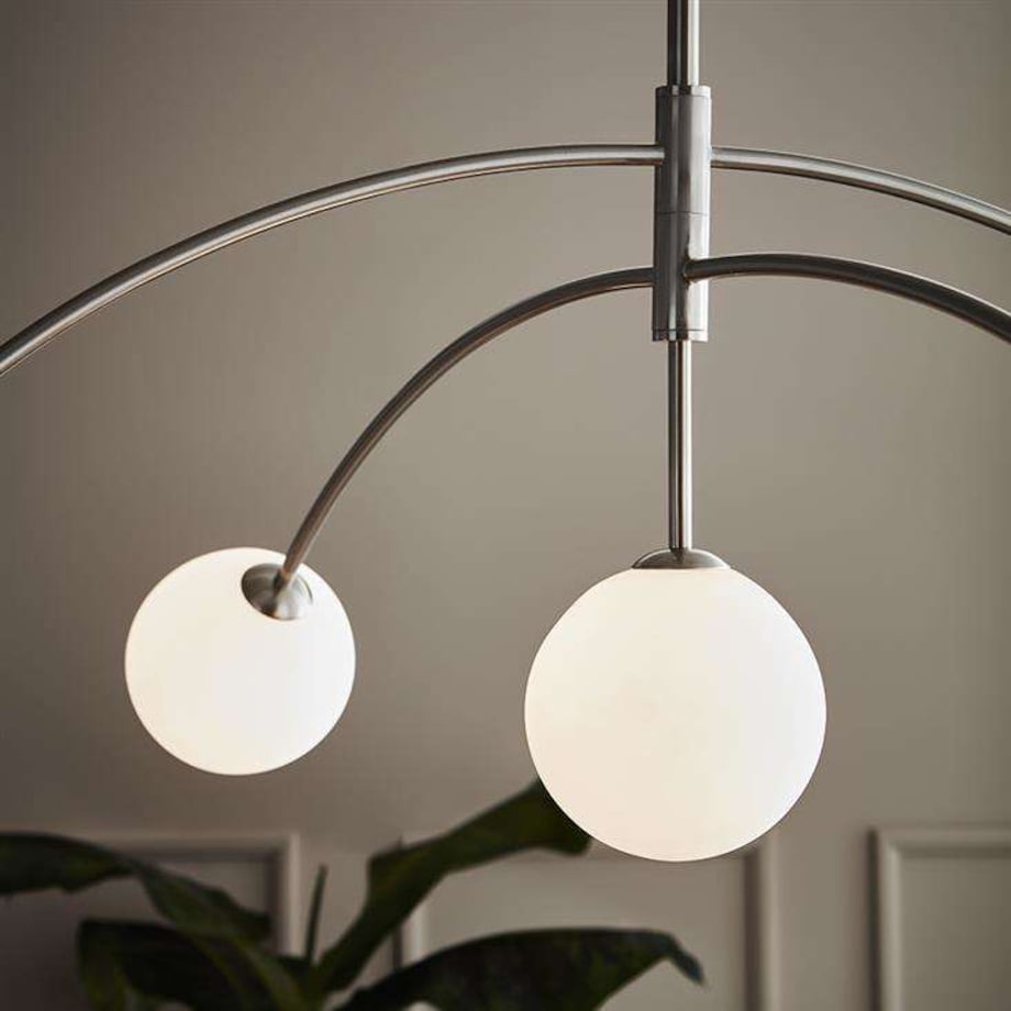 LAMPA wisząca HEAVEN 107559 Markslojd metalowa OPRAWA szklane kule balls zwis stal biały