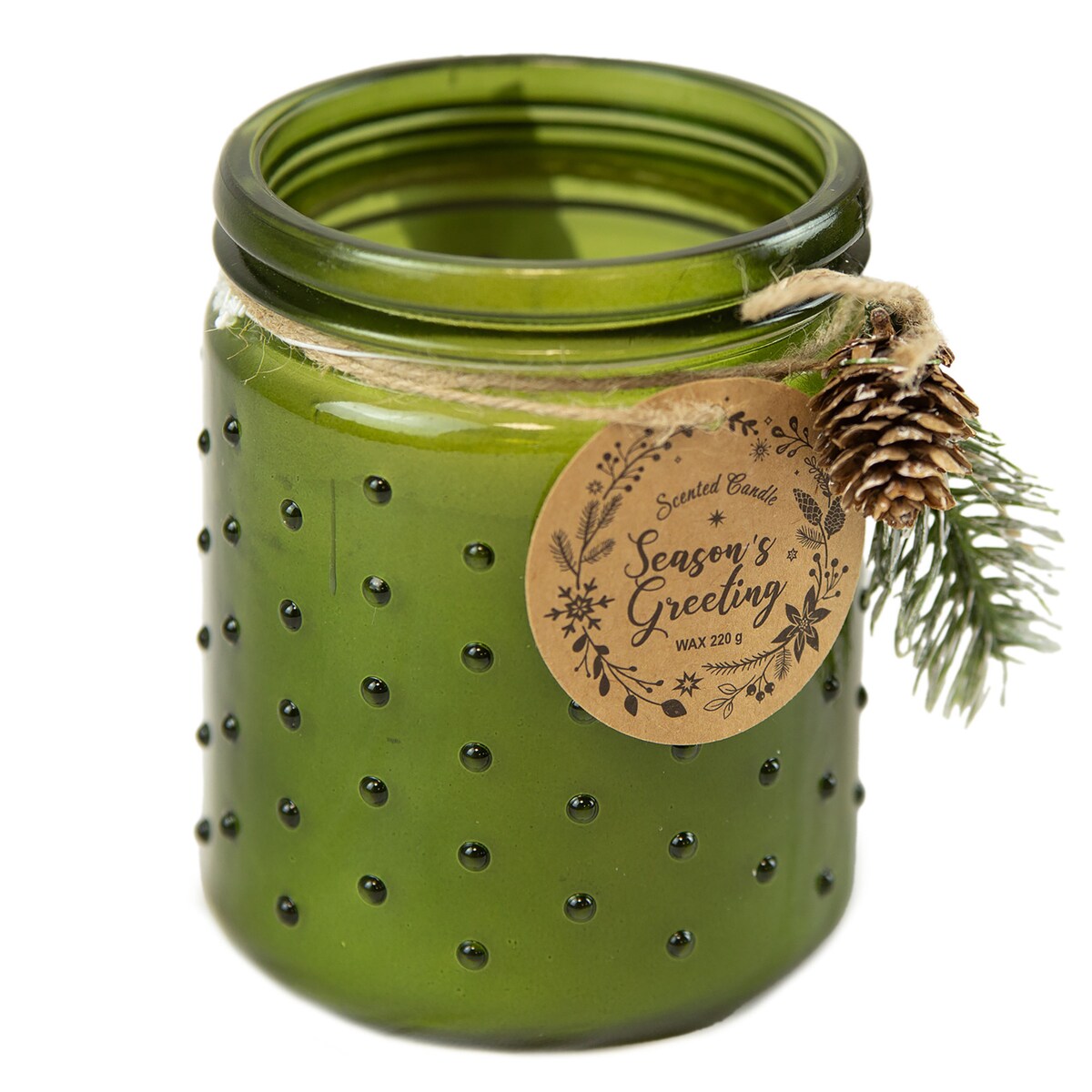 Świeczka Na Boże Narodzenie Dekoracja Ozdoba Świąteczna Zielona