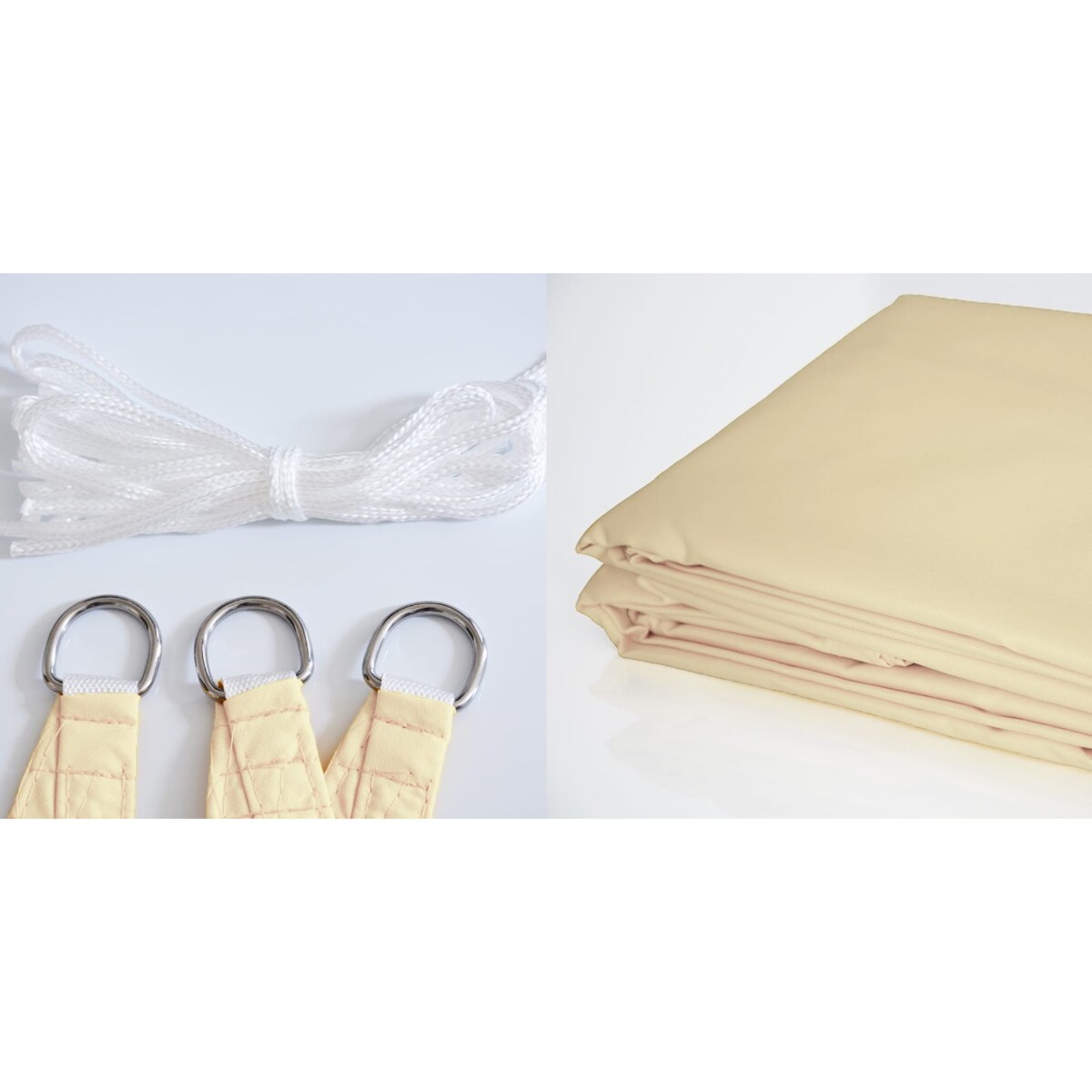 Żagiel Przeciwsłoneczny Ogrodowy Wodoodporny 3X3 M Ciemny Beżowy Zacieniacz