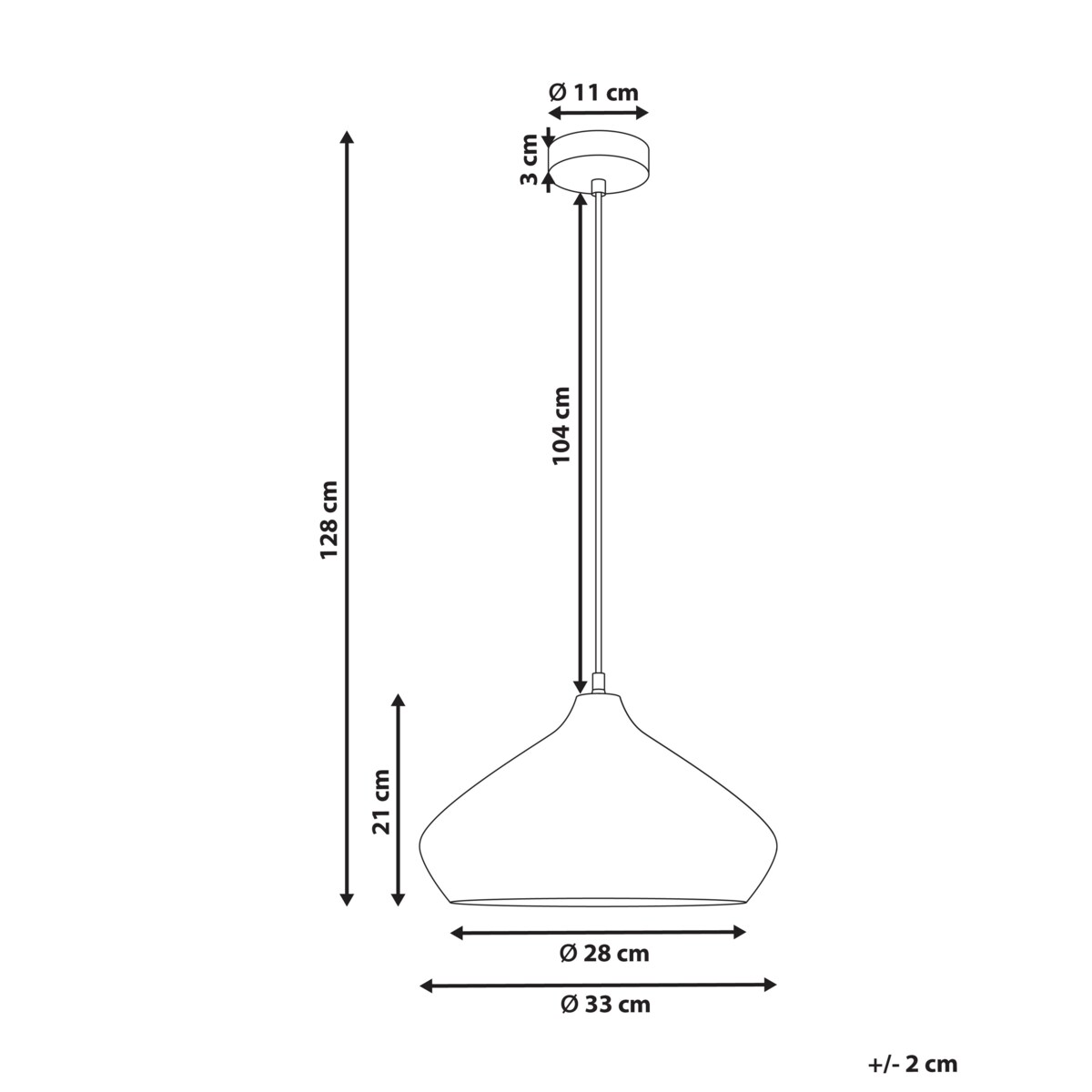 Lampa wisząca RAWI Drewno mango Jasnobrązowy