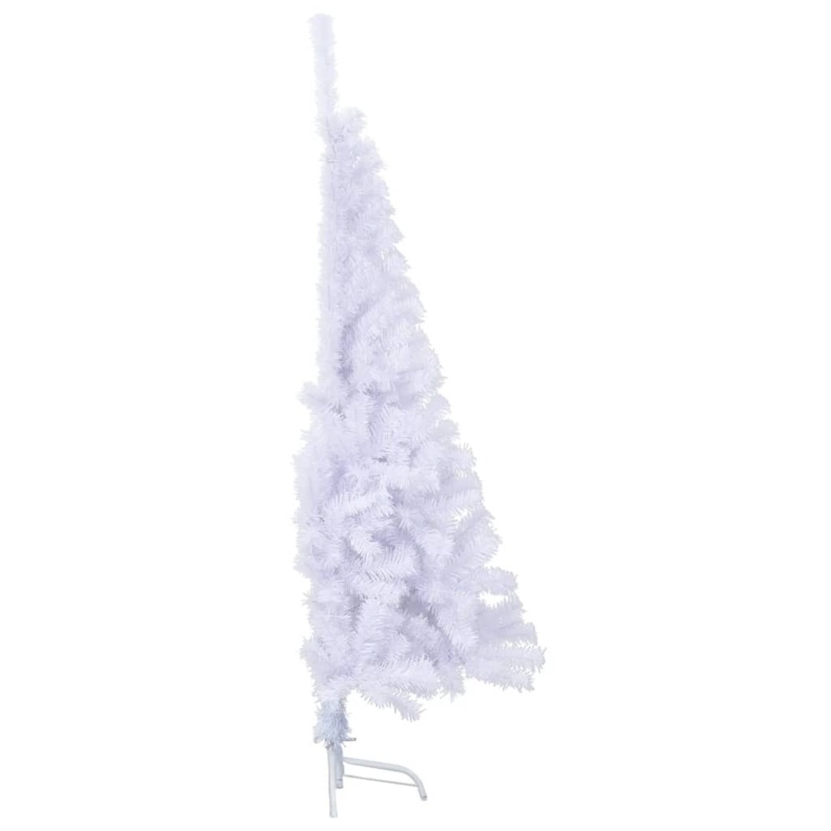 vidaXL Sztuczna choinka ze stojakiem, połówka, biała, 120 cm, PVC