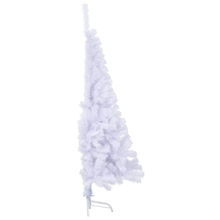 vidaXL Sztuczna choinka ze stojakiem, połówka, biała, 120 cm, PVC
