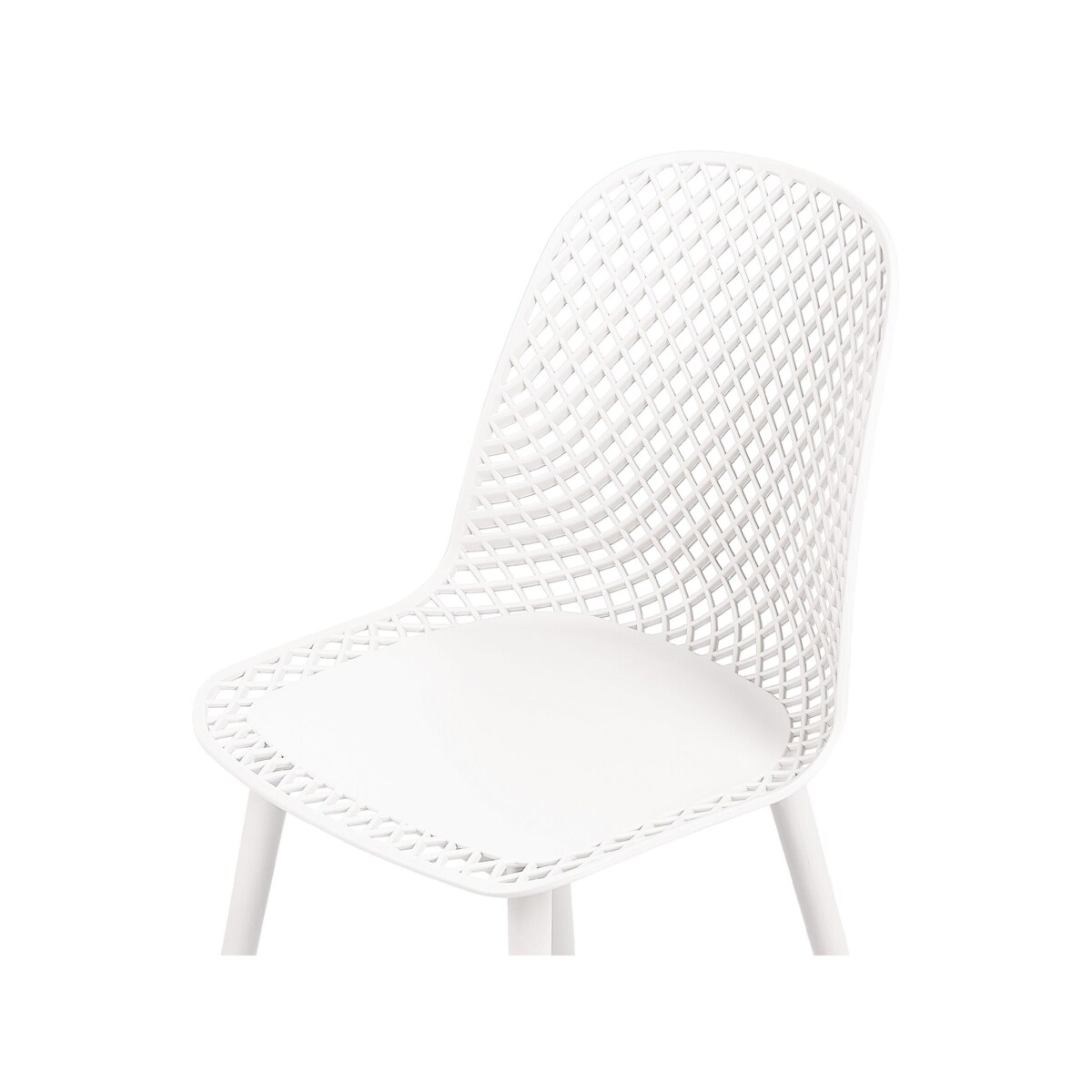 Zestaw 4 krzeseł do jadalni biały EMORY