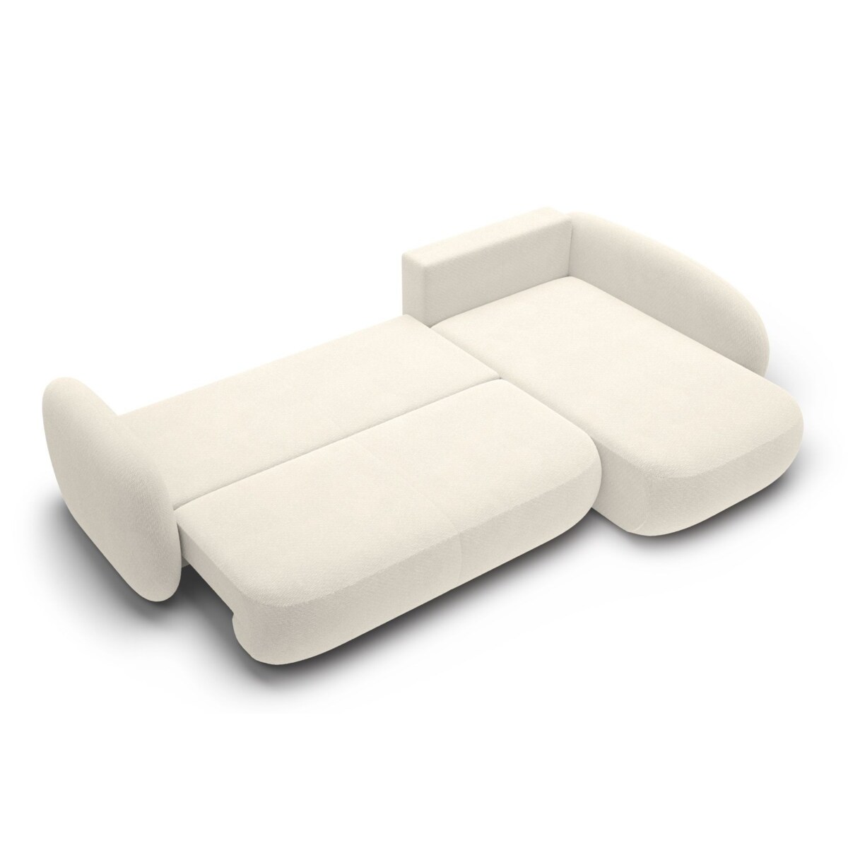 Nowoczesny Narożnik rozkładany OLIVIO II, prawy, śmietankowy