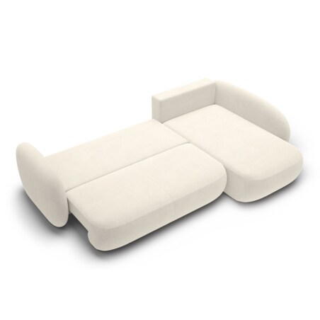 Nowoczesny Narożnik rozkładany OLIVIO II, prawy, śmietankowy