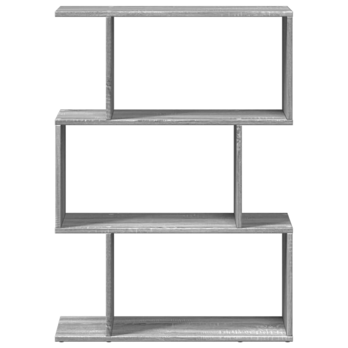 vidaXL Regał przegroda, 3 poziomy, szary dąb sonoma, 70x24x97 cm