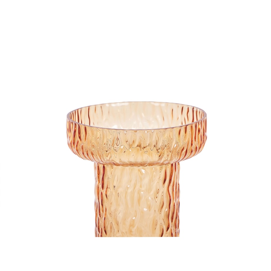 Wazon na kwiaty szklany 20 cm pomarańczowy PLATANIA