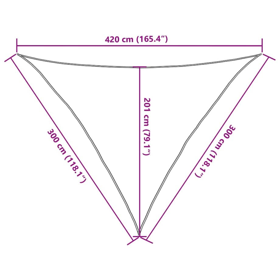 vidaXL Żagiel przeciwsłoneczny 160 g/m² ciemnozielony, 3x3x4,2 m, HDPE