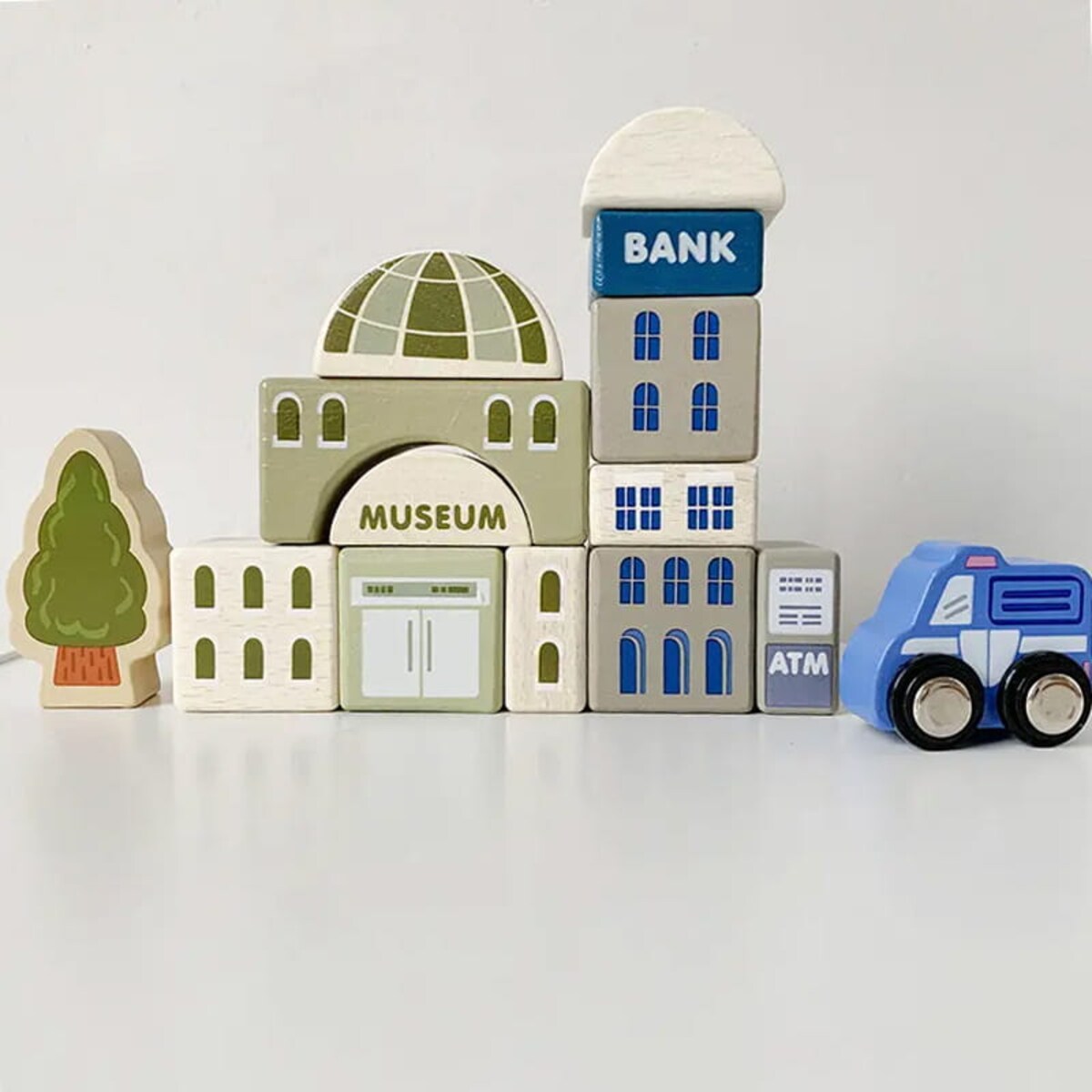 Klocki drewniane - Miasto 115 elementów