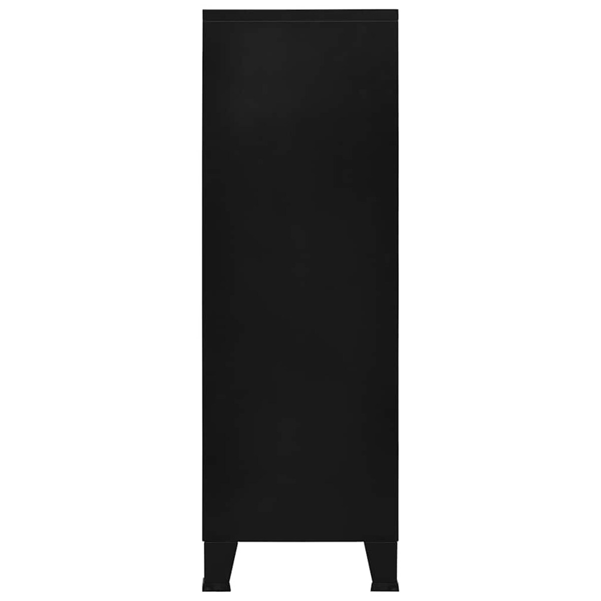vidaXL Industrialna szafka do przechowywania, czarna 75x40x120 cm stal