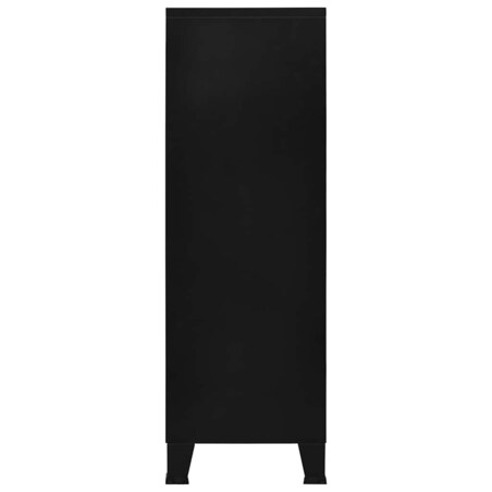 vidaXL Industrialna szafka do przechowywania, czarna 75x40x120 cm stal