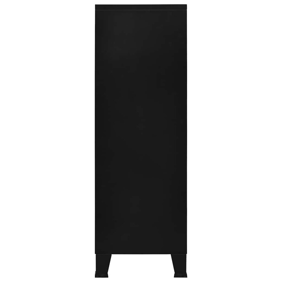 vidaXL Industrialna szafka do przechowywania, czarna 75x40x120 cm stal