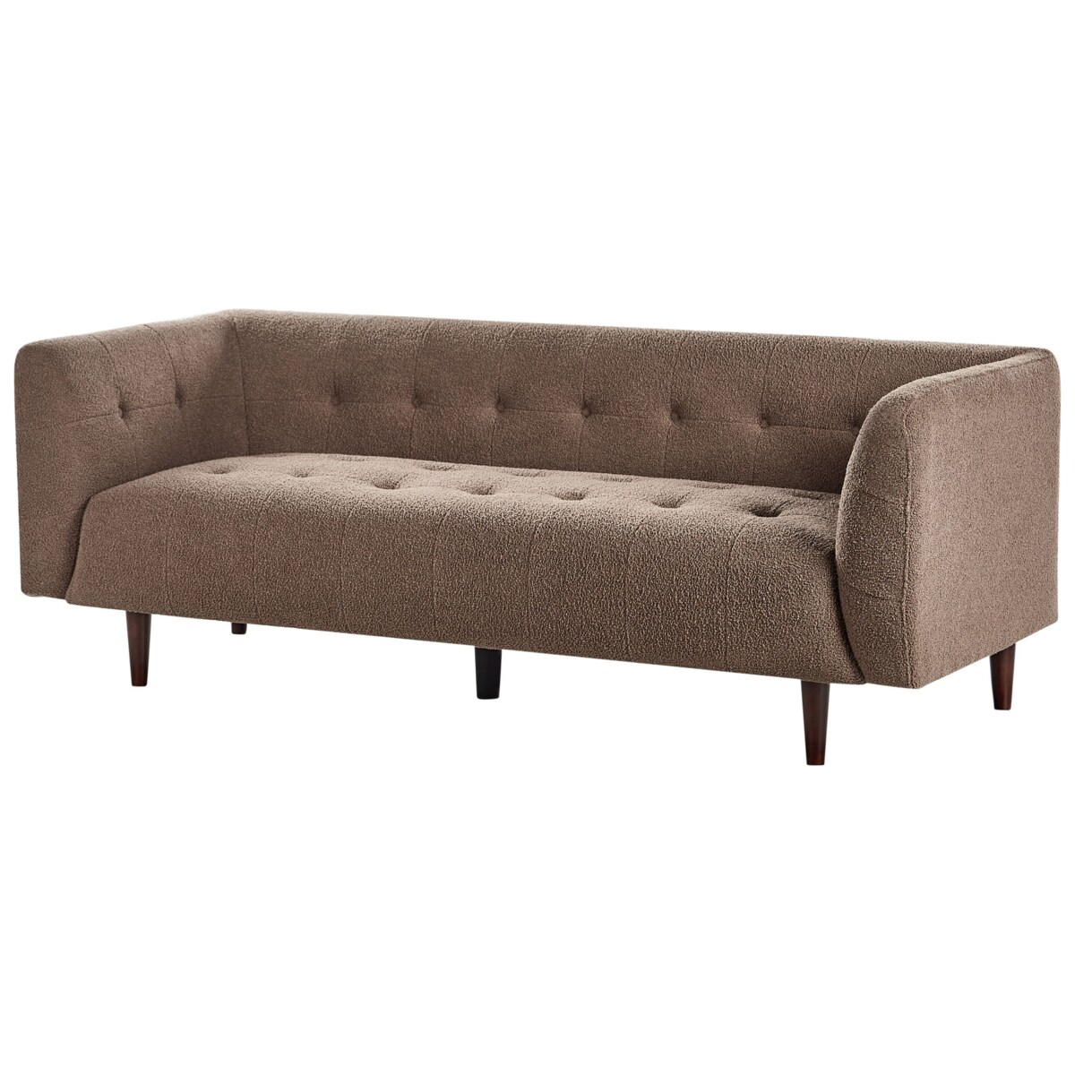 Sofa 3-osobowa boucle brązowa BYSKE