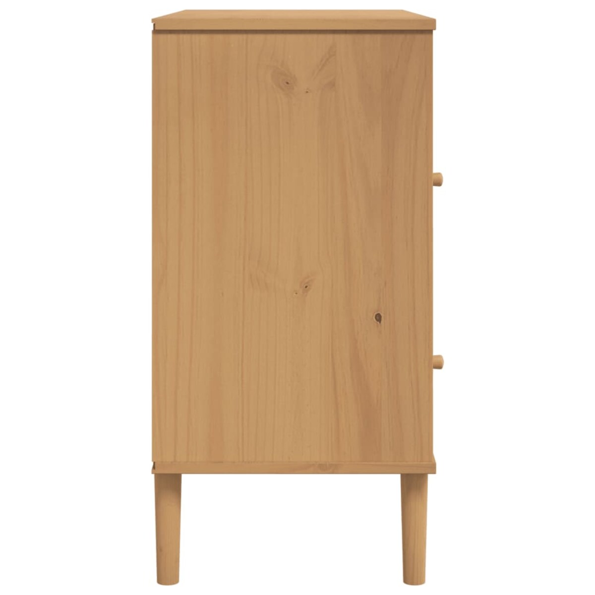 vidaXL Szafka SENJA, imitacja rattanu, brązowa, 80x40x80 cm, sosnowa