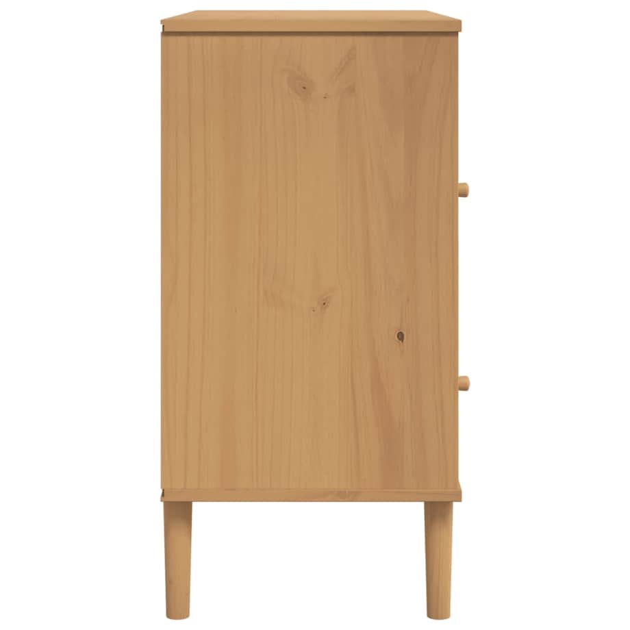 vidaXL Szafka SENJA, imitacja rattanu, brązowa, 80x40x80 cm, sosnowa