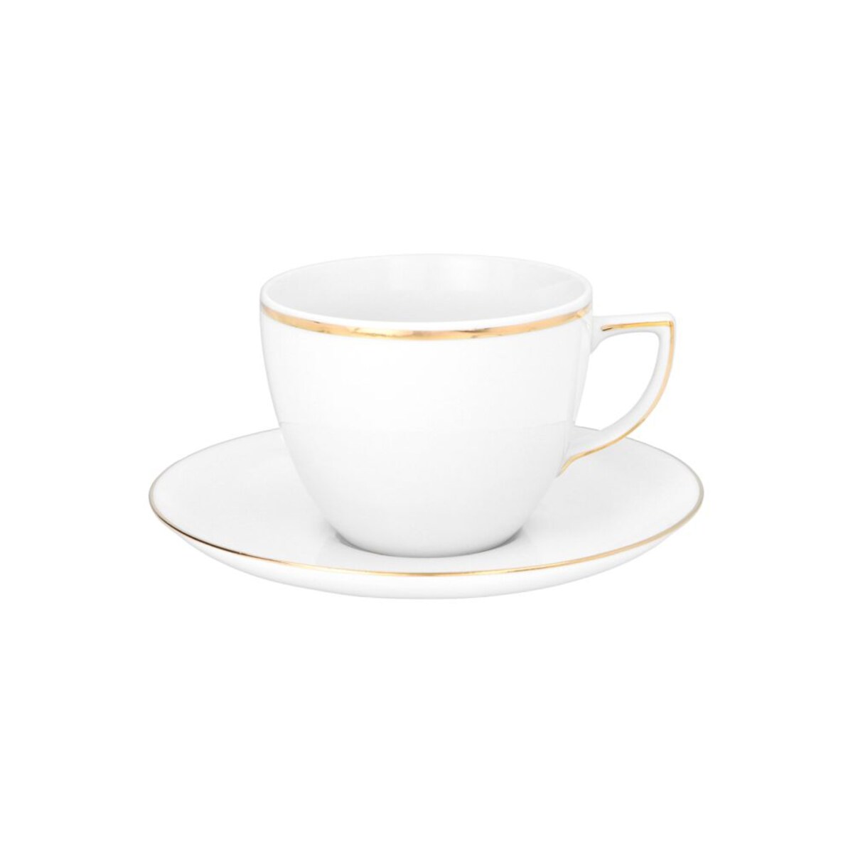 Zestaw filiżanek ze spodkami dla 6 osób 12 el. City Złote B326