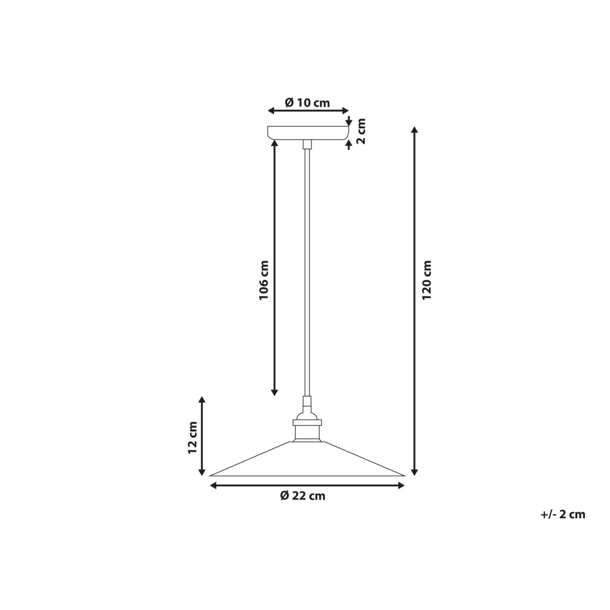 Lampa wisząca metalowa czarna SWIFT