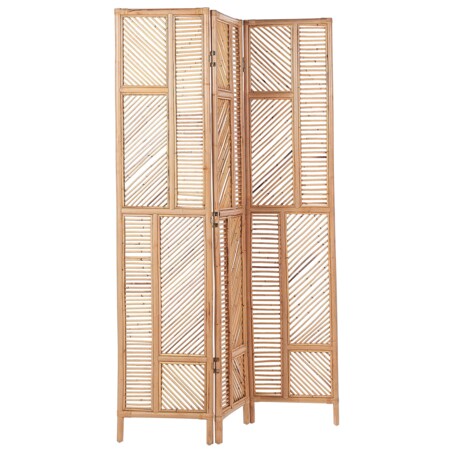 3-panelowy składany parawan pokojowy rattanowy 117 x 180 cm naturaly LAMEZIA