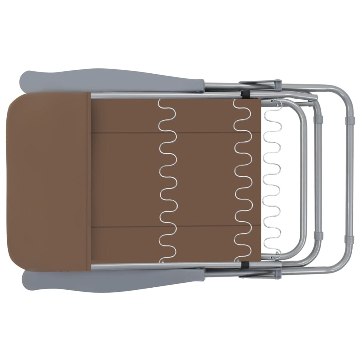 vidaXL Składane krzesła ogrodowe z poduszkami, 2 szt., brązowe