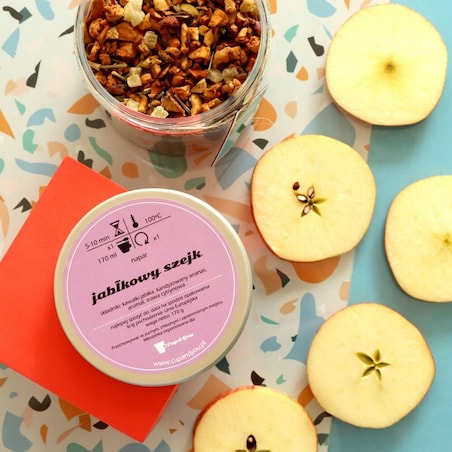 Herbata owocowa JABŁKOWY SZEJK o smaku jabłkowo-cytrusowym PREMIUM Cup&You - herbata liściasta sypana mieszanka napar susz - gotowa na prezent upominek