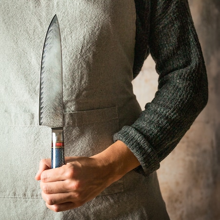 Japońska stal VG-10 Profesjonalny nóż szefa kuchni ze stali damasceńskiej Fukutsu