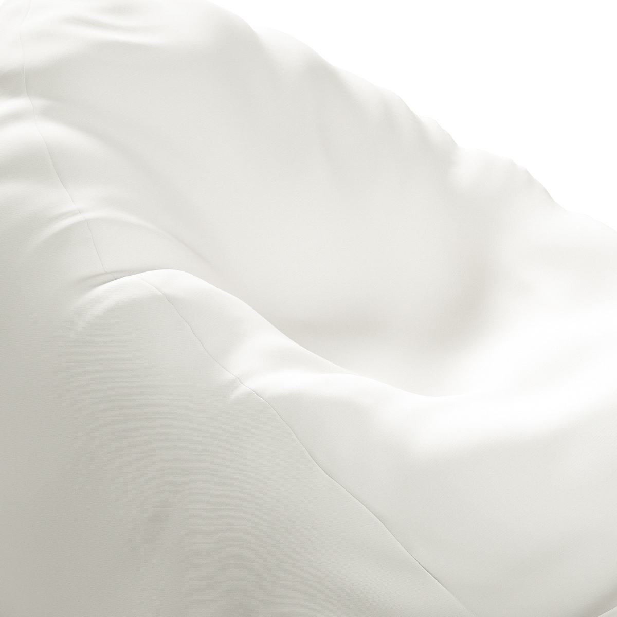 Worek do siedzenia Bowli, biały, Ø50 x 85 cm, Cotton Story