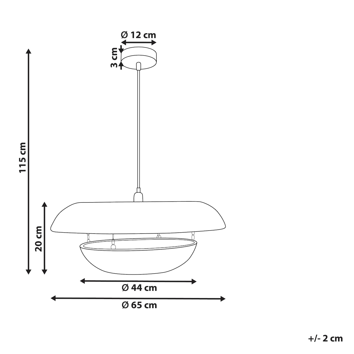 Lampa wisząca KIDEPO Papierowa plecionka Brązowy
