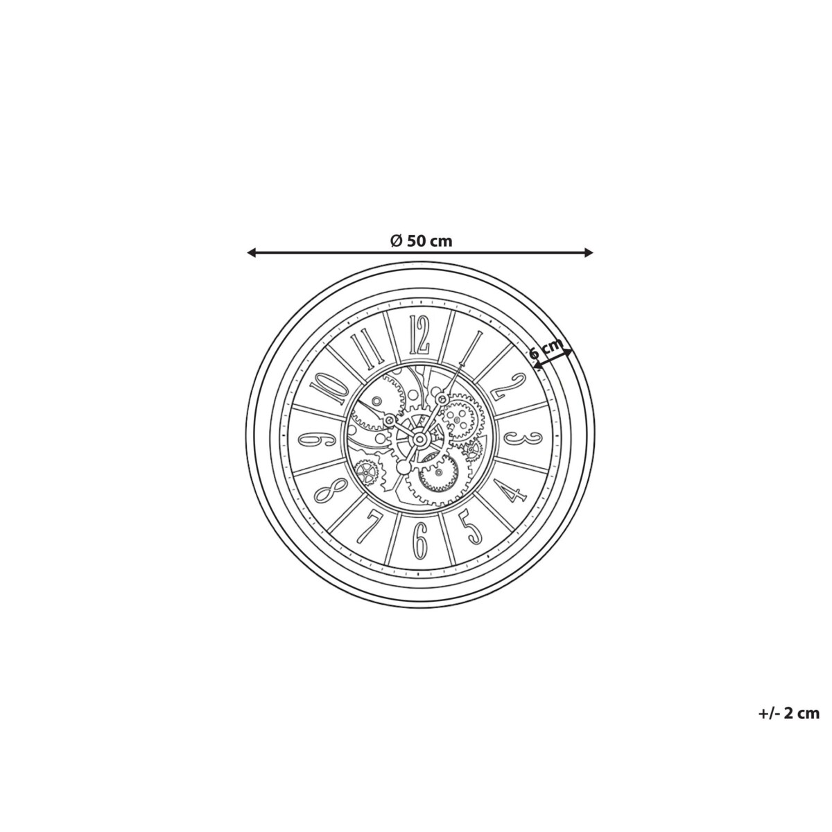 Zegar ścienny CAUDETE 50 cm Złoty