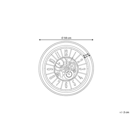 Zegar ścienny CAUDETE 50 cm Złoty