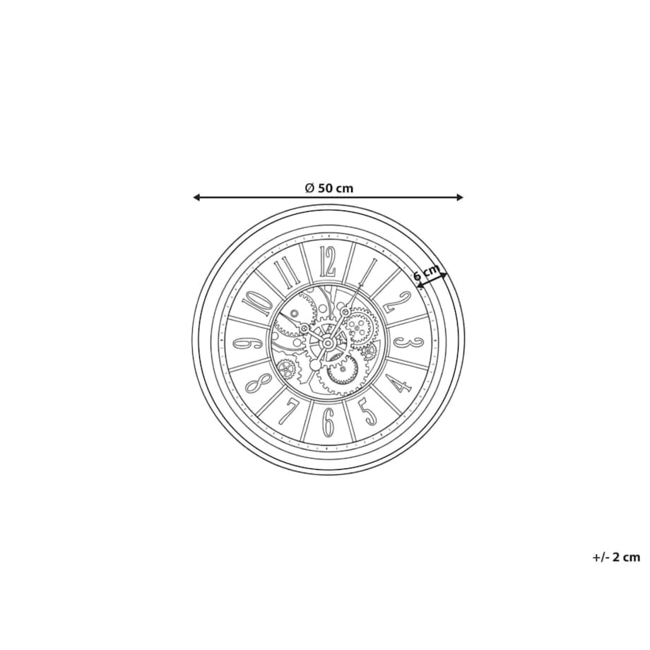 Zegar ścienny CAUDETE 50 cm Złoty