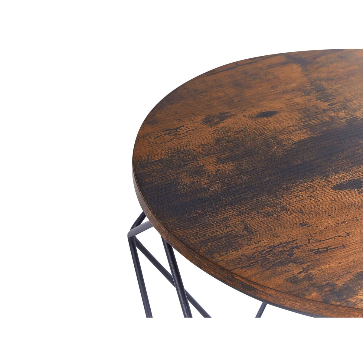 Zestaw 2 stolików kawowych BRUNI Brązowy/ czarny