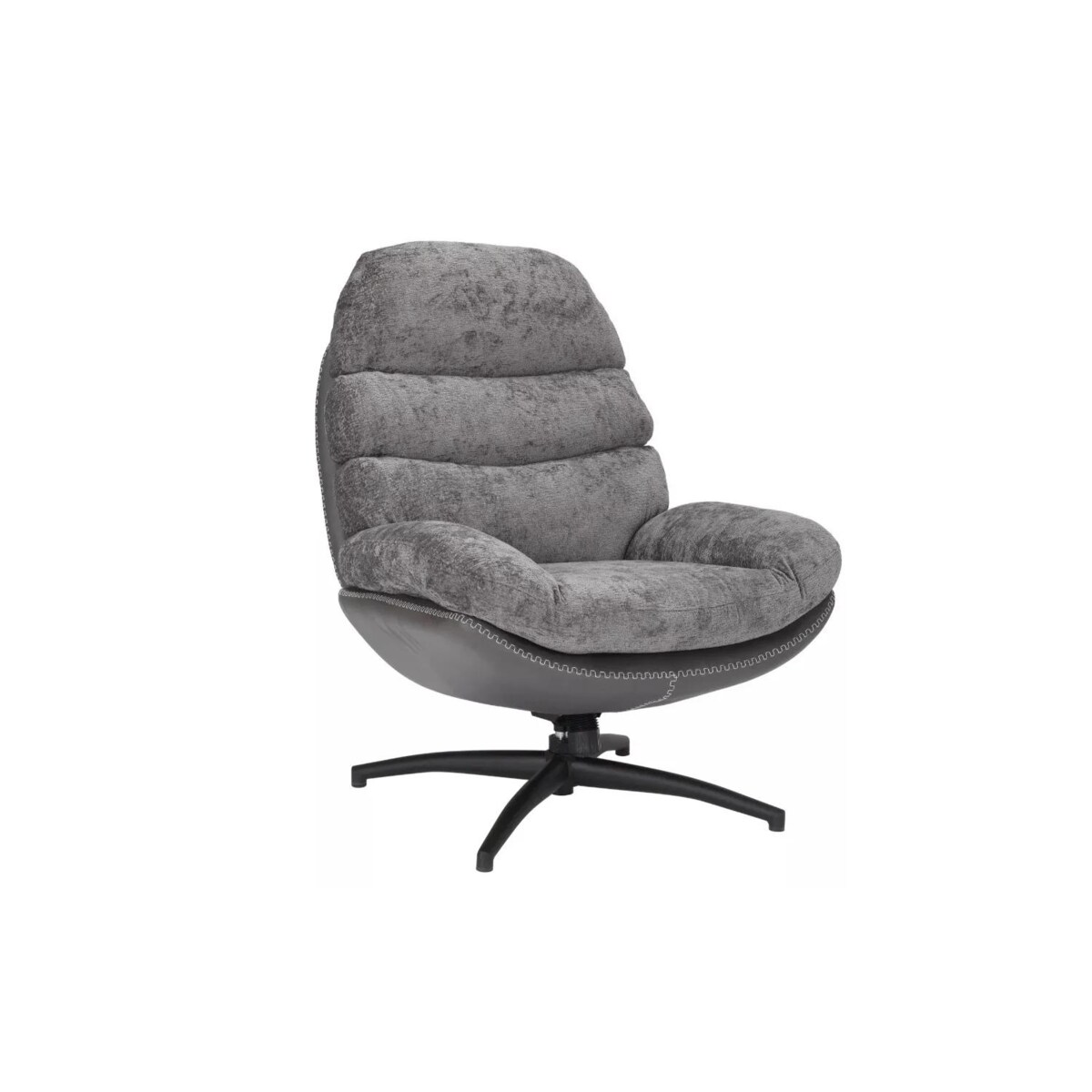Fotel do salonu GISELLE szary obrotowy