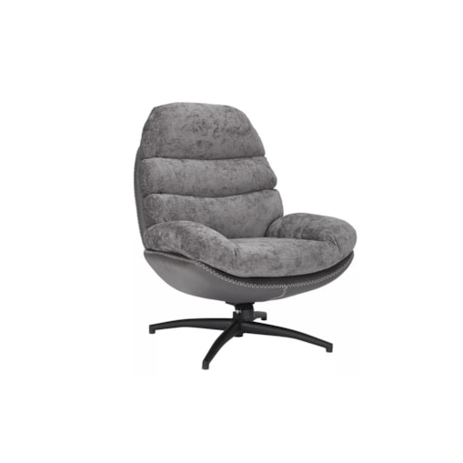 Fotel do salonu GISELLE szary obrotowy