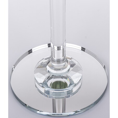 Świecznik szklany na 1 świecę z kloszem 84x14x14 cm RURKA transparentny