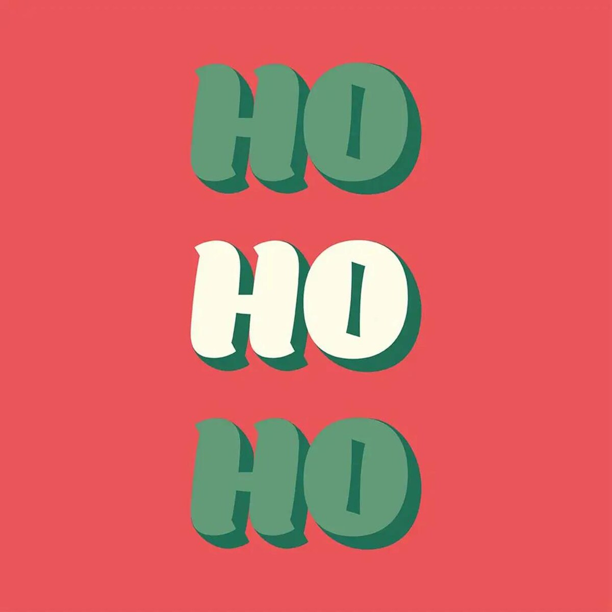 Poduszka świąteczna na krzesło - HO HO HO - czerwone tło