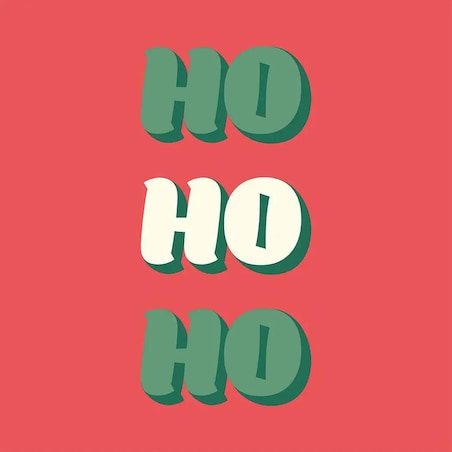 Poduszka świąteczna na krzesło - HO HO HO - czerwone tło