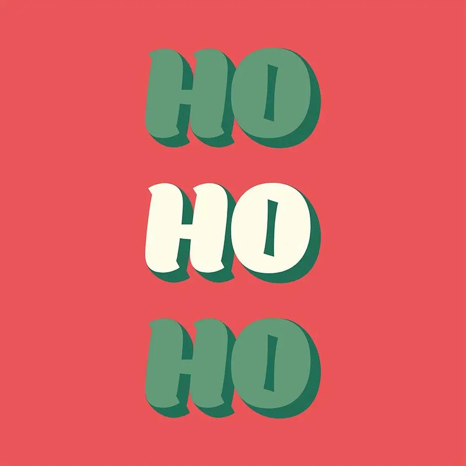 Poduszka świąteczna na krzesło - HO HO HO - czerwone tło