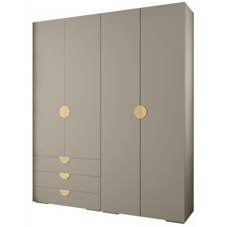 Garderoba wysoka do przedpokoju INOVA 4 Z15 kaszmir+złoty