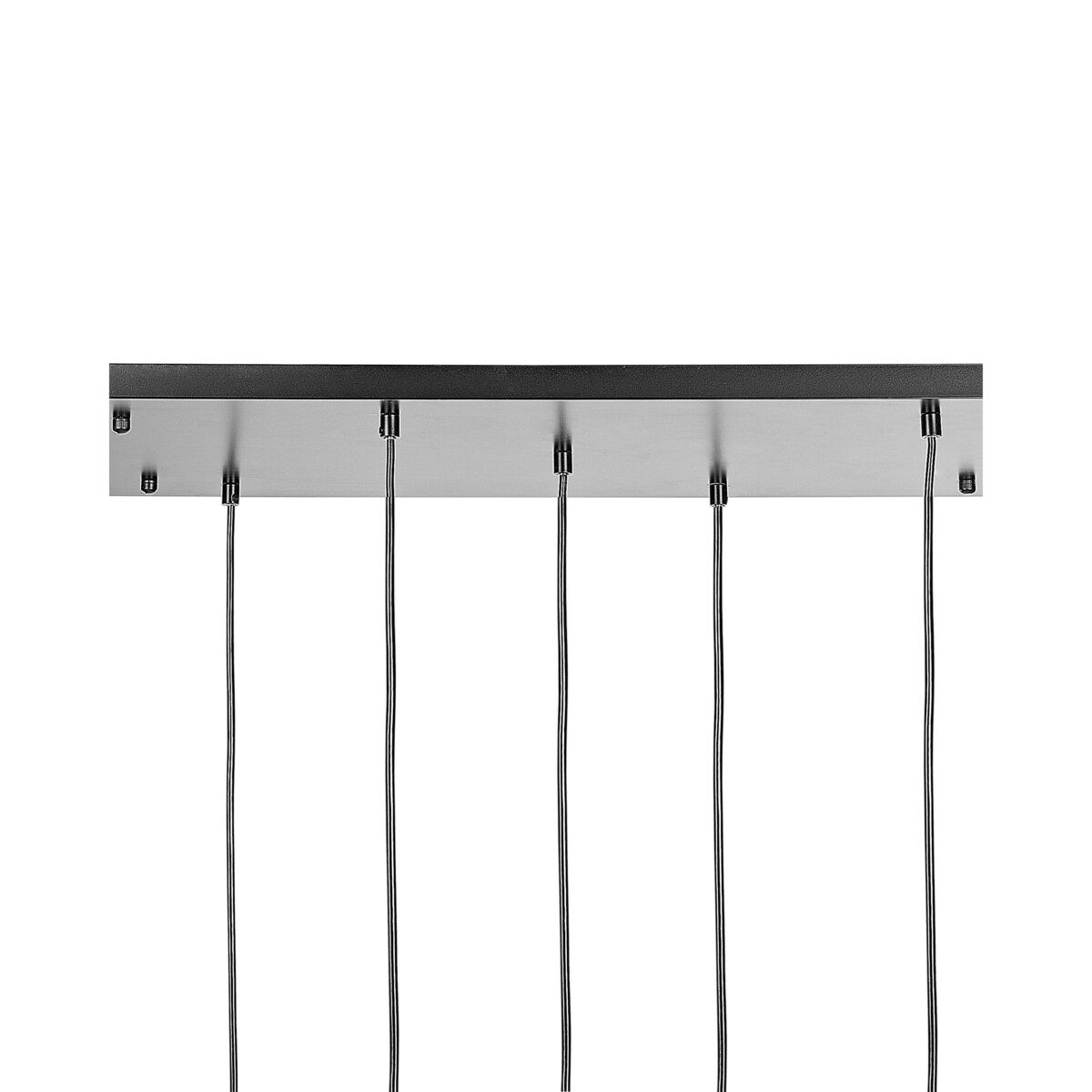 Lampa wisząca szklana 7-punktowa srebrna TARLO