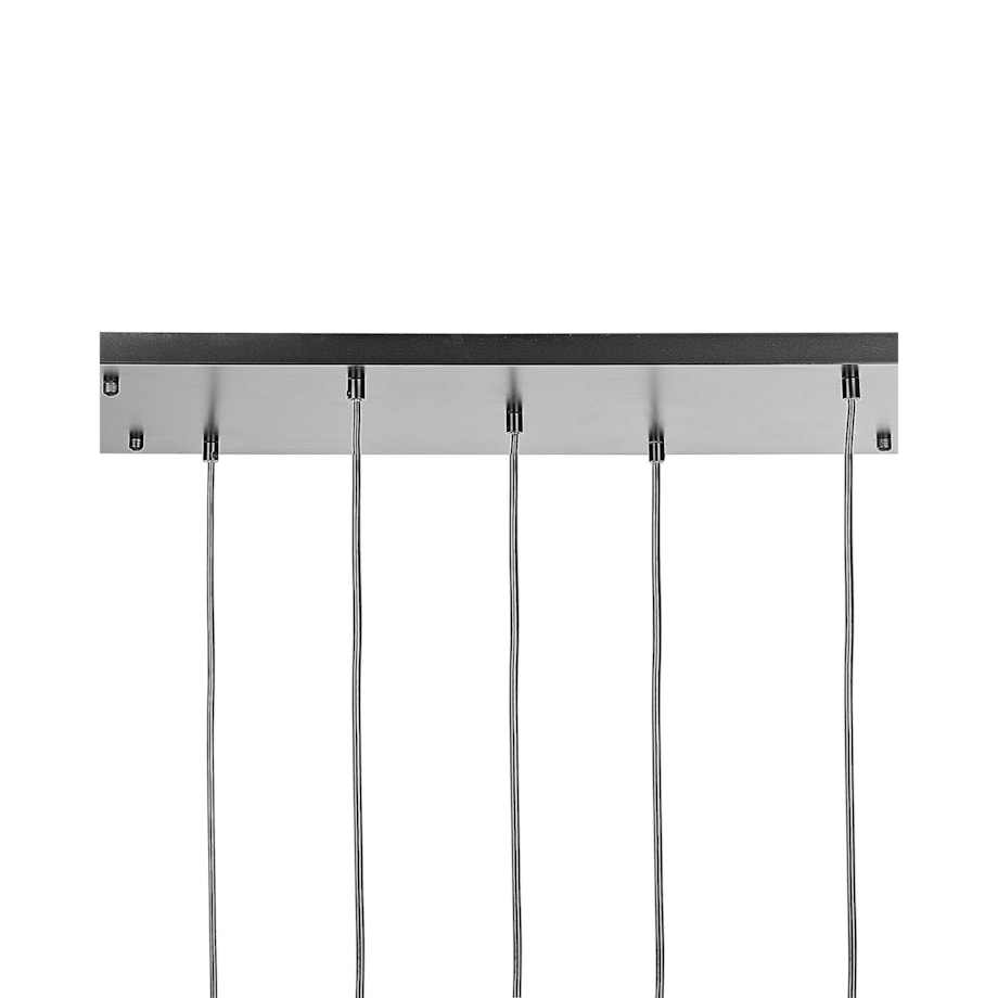 Lampa wisząca szklana 7-punktowa srebrna TARLO